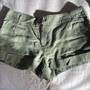 army green shorts